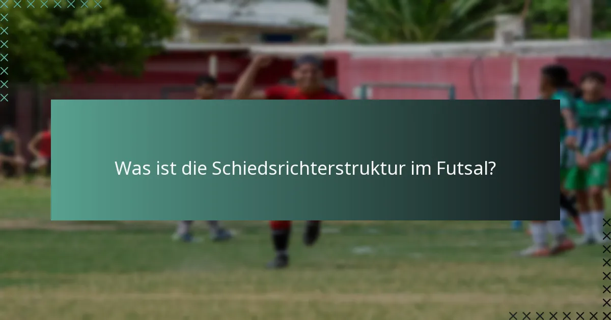 Was sind die Ebenen der Schiedsrichterhierarchie im Futsal?