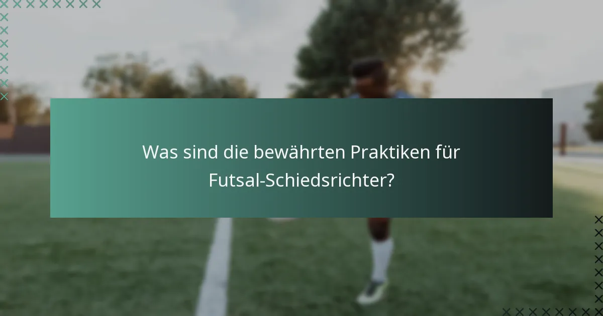 Welche Richtlinien regeln die Schiedsrichter im Futsal?